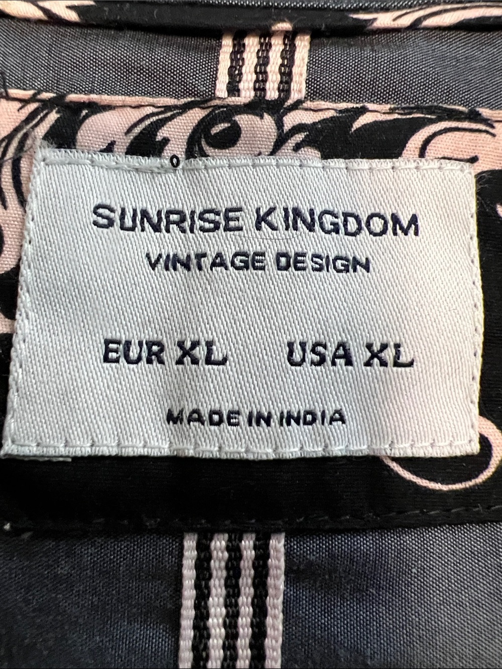 Sunrise Kingdom Men's Vintage Design Baroque Short Sleeve Button Down Shirt XL - Picture 2 of 10